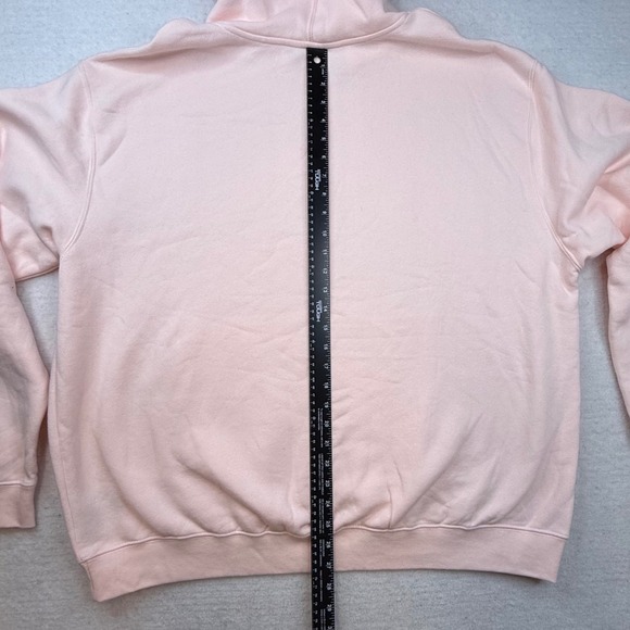 Adidas originals Peace sign Trifoil Hoodie Peachy Pink Fleece Pullover Size 2XL - Picture 5 of 7
